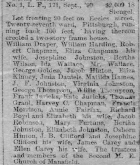 Allegheny County, PA Sheriff's Sales Pittsburgh Post-Gazette 08-16-1890 ...