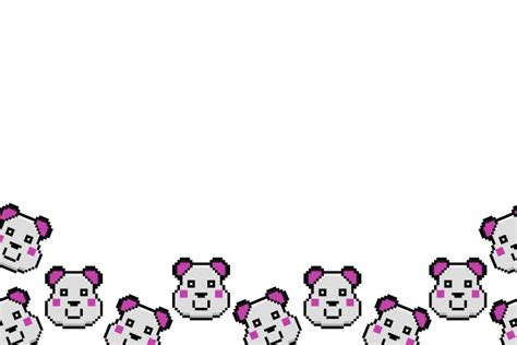 Panda pixel art background design