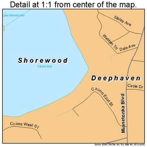 Deephaven Minnesota Street Map 2715148