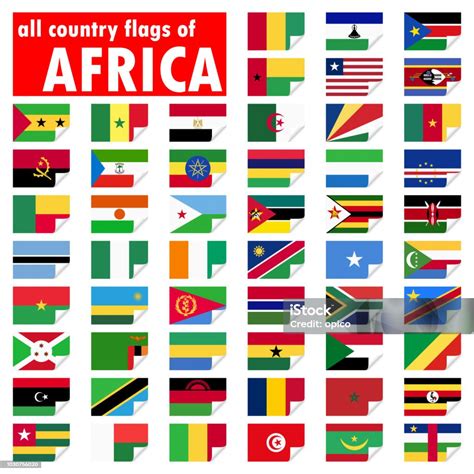 Semua Bendera Negara Afrika Ilustrasi Stok - Unduh Gambar Sekarang - Afrika, Afrika Selatan ...