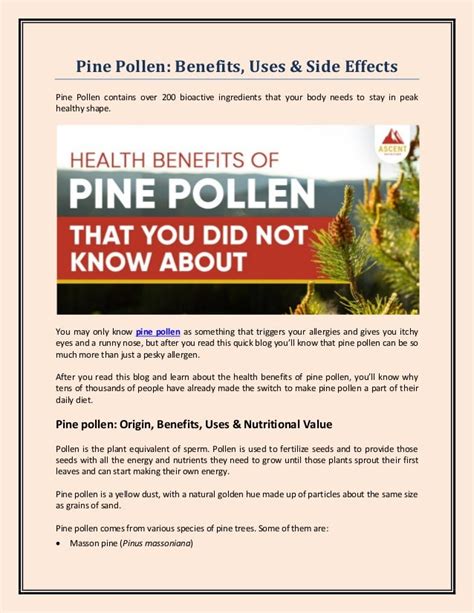 Pine Pollen - Benefits, Uses & Side Effects.pdf