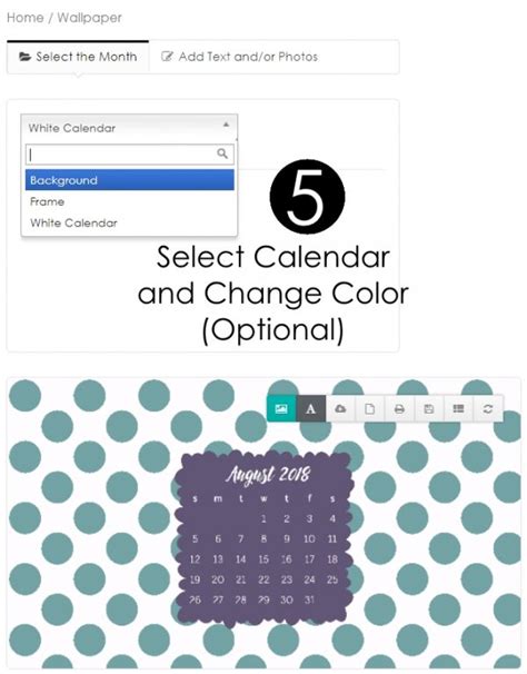 Free Calendar Wallpaper Maker | Create Online