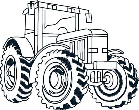 Tractor Outline Clipart