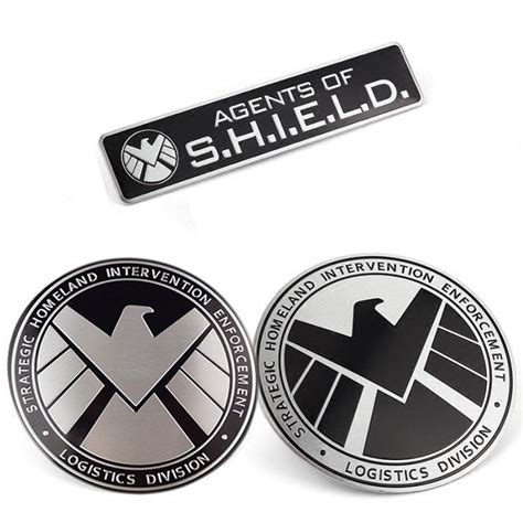 Avengers Marvel Agents of SHIELD Badge Chrome Metal Car Sticker Emblem Decals #2 | eBay