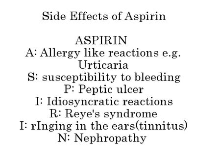 Aspirin Flashcards | Quizlet