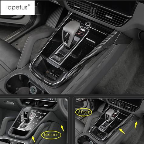 Lapetus Accessories Fit For Porsche Cayenne 2018 2019 ABS Transmission Stalls Gear Shift Box ...