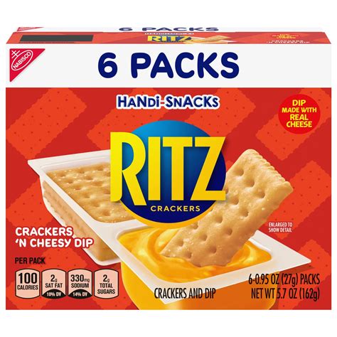 Nabisco Handi-Snacks Ritz Crackers 'N Cheese Dip Snack Packs - Shop ...