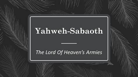 Pastor Chris' Blog: Jehovah-Sabaoth