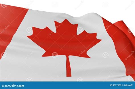 3D Canada Flag stock illustration. Illustration of render - 3577089