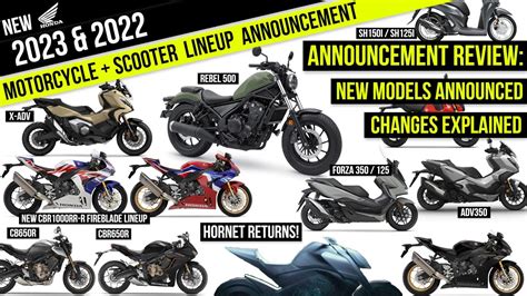 NEW 2023 Honda Motorcycle Announced + 2022 Motorcycles & Scooter Models ...