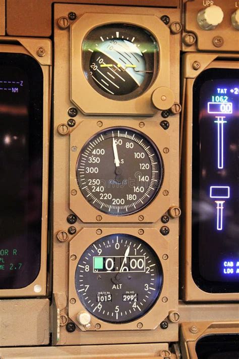 Airplane Cockpit Instruments Stock Photo - Image of guages, panel: 8379438