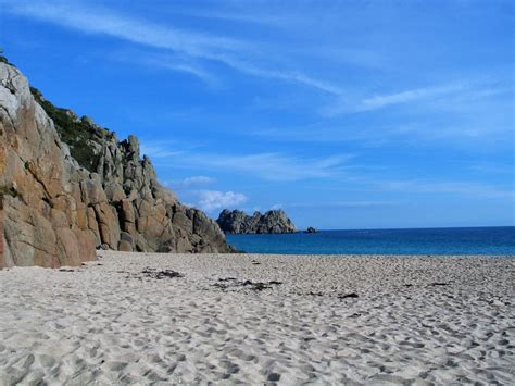 Porthcurno beach beautiful beach of shell laden sands with crystal seas