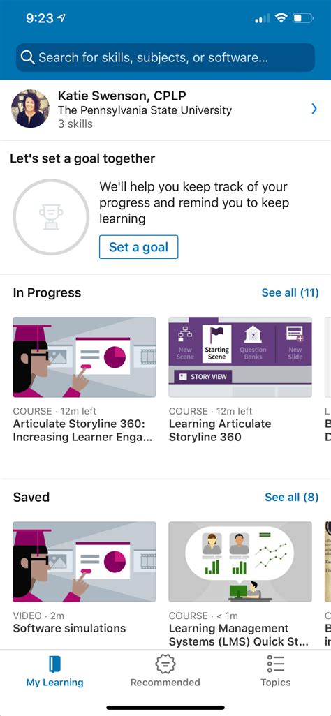 App Review 4: LinkedIn Learning – Learning with Mobile Technologies