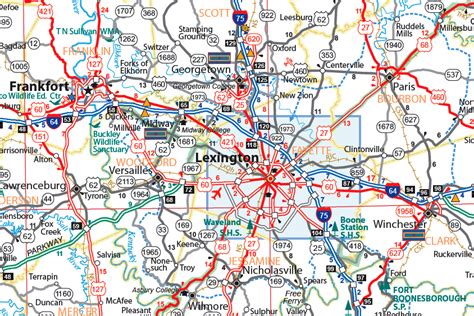 Printable Map Of Lexington Ky