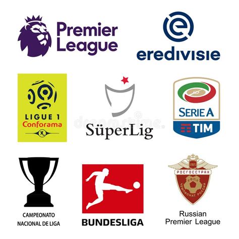 Major UEFA Football National Leagues Logos Editorial Image ...