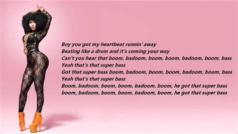 Nicki Minaj - Super Bass /\ Lyrics On A Screen - YouTube