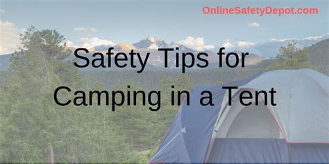 Safety Tips for Camping in a Tent | Safety tips, Tent, Camping