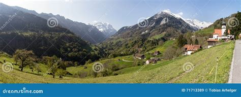 Swiss Mountain Panorama at Valens High Definition Panorama Stock Image - Image of danger, hiking ...