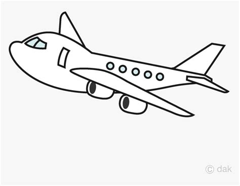 Airplane Cute Clipart Free Picture Transparent Png - Black And White Plane Clipart, Png Download ...