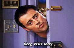 Apologizing very very sorry joey tribbiani GIF sur GIFER - par JoJolmaran