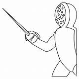 Person Fencing coloring Page  ColouringPages sketch template