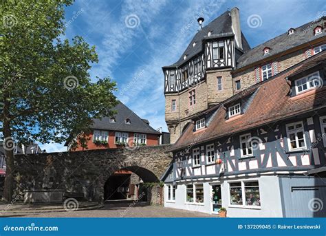 The Gate Tower of Renaissance Castle in Idstein, Hesse, Germany Editorial Image - Image of ...