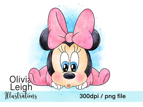 Cute Baby Minnie Mouse Clipart PNG Files DIGITAL DOWNLOAD | lupon.gov.ph