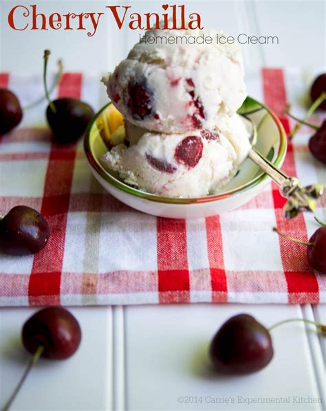 Cherry Vanilla Ice Cream - Carrie’s Experimental Kitchen
