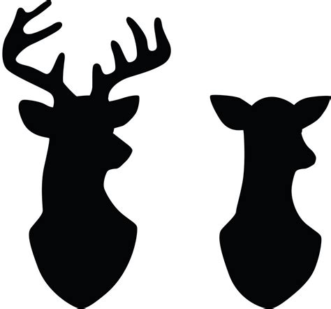 Buck Doe Silhouette at GetDrawings | Free download