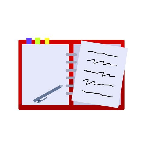 Notepad. Open notebook for writing. 6483184 Vector Art at Vecteezy