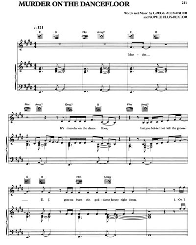 Murder On The Dancefloor Sheet Music by Gregg Alexander | nkoda | Free 7 days trial