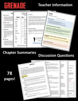 "Grenade" by Alan Gratz Novel Study by In The Middle Curriculum Development