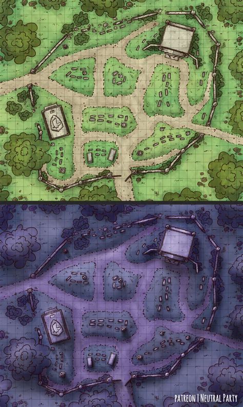 [OC][Art]Forest Graveyard Battlemap : DnD Dnd World Map, Fantasy World ...