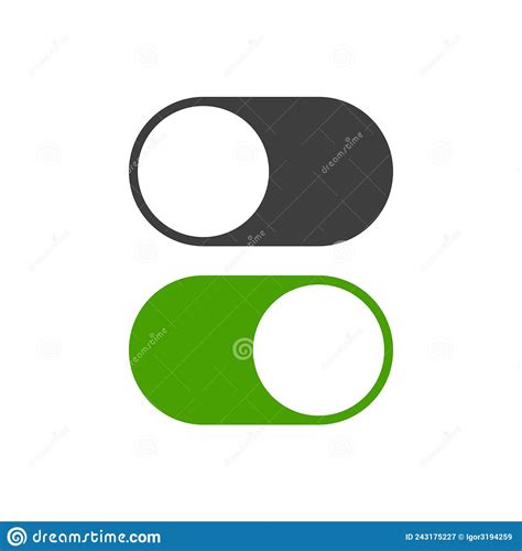 Toggle Switch Vector Icon, on and Off Position Simple Icons, Modern ...