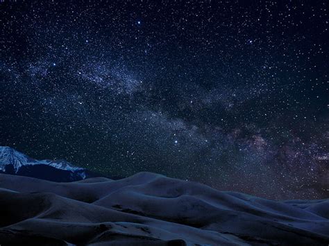 Desert Night Sky Stars Wallpaper