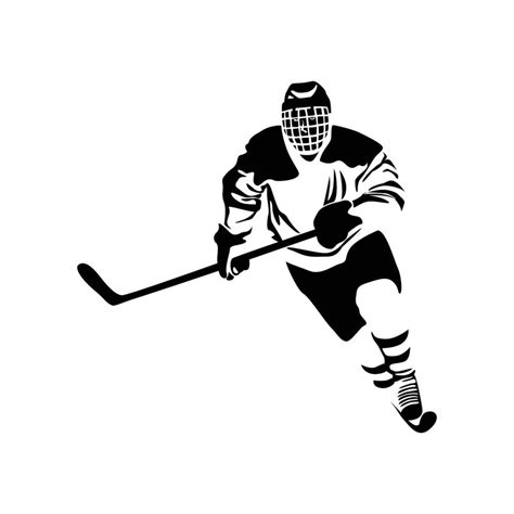 hockey player silhouette design. athlete sign and symbol. 16929153 Vector Art at Vecteezy