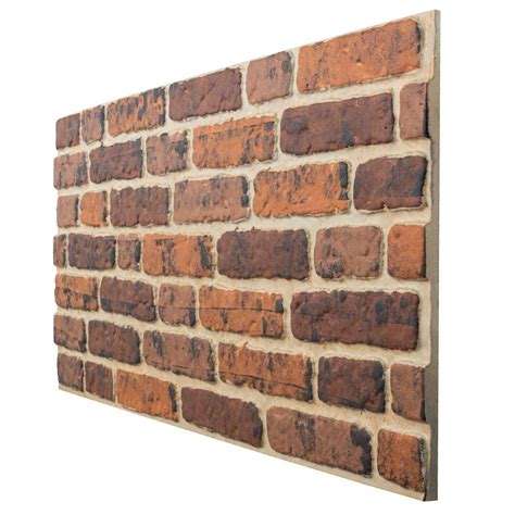 Buy 4 Pack EPS Polystyrene Panels 120x50cm 3D Brick Effect Wall Cladding Decopano Red Brick ...