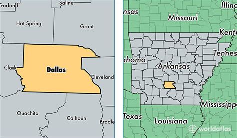 Dallas County, Arkansas / Map of Dallas County, AR / Where is Dallas ...