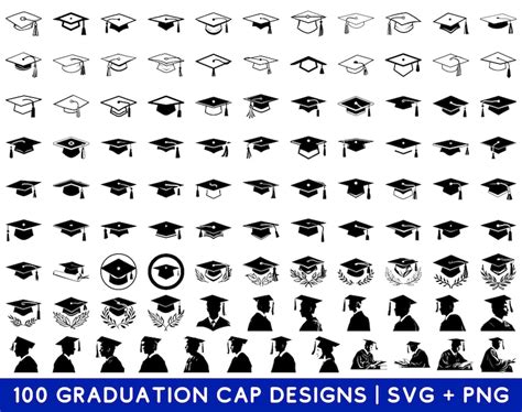 Graduation Cap SVG Bundle Graduation Cap PNG Bundle Graduation Cap ...