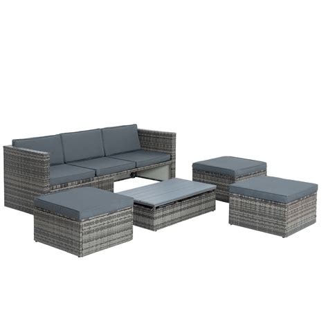 5 Piece Patio Furniture Sets, All-Weather Outdoor Conversation Sets ...