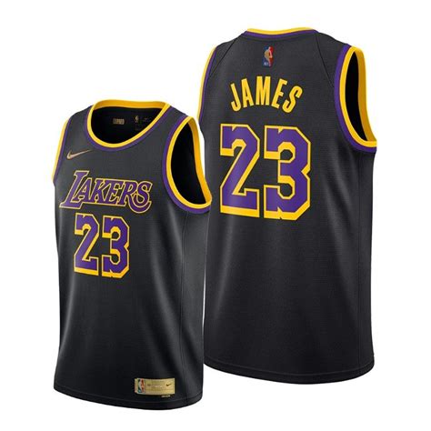 Men Los Angeles Lakers #23 LeBron James Black 2020-21 Earned Edition ...