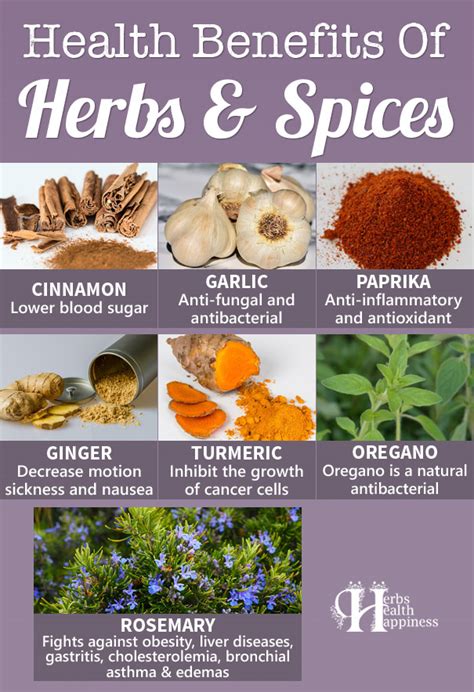 Health Benefits Of Herbs And Spices - Herbs Health & Happiness