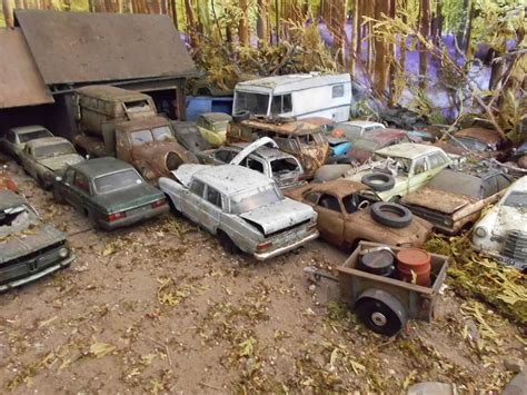 1/18 junkyard by Jens Trenkle | Model train scenery, Model cars kits ...