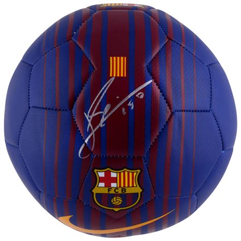 Lionel Messi Barcelona Autographed Soccer Ball - ICONS