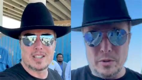 Elon Musk Wore His Cowboy Hat Backwards During Border Visit