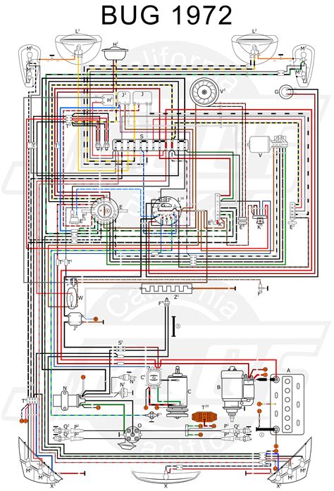 [DIAGRAM] 11x17 Color Wiring Diagram 1971 Vw Super Beetle Bug ...