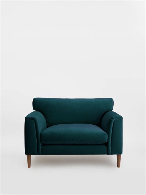 Reya Loveseat Velvet, Teal - Soho Home