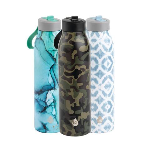 TAL Stainless Steel Modern Straw Tumbler 20 fl oz, Green Camo - Walmart.com