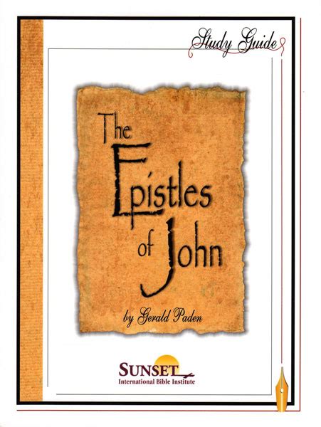 Epistles of John Study Guide (PDF download) - Sunset Bookstore