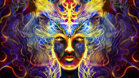 Download Face Colorful Trippy Artistic Psychedelic HD Wallpaper by Louis Dyer